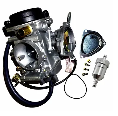 New Carburetor For Yamaha Grizzly 450 4x4 4wd 2007 To 2012 High Flow Fuel Filter • $49.95