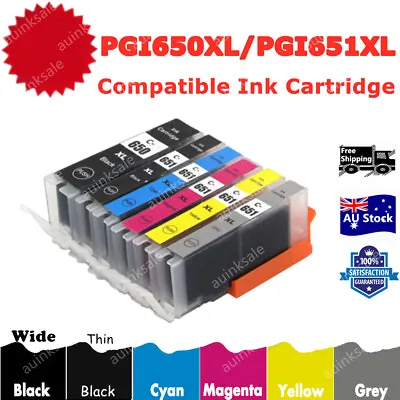 $4.90 • Buy Compatible Ink Cartridge CLI-651 PGI-650 PGI650XL For Canon IP8760 MG6360 MG7160