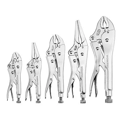 Locking Pliers Vice Grip 5 Piece Assorted Tools Vise Jaw Clamp Hand Tool Set NEW • $40.75