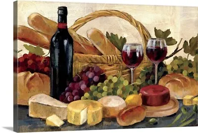 Tuscan Evening Wine Canvas Wall Art Print Food Home Decor • $49.99