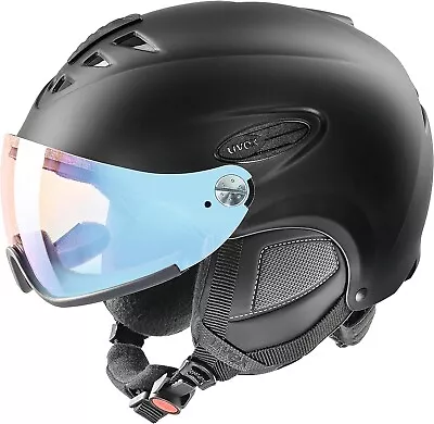 UVEX SKI Helmet 300 Vario Black Matt Size 57-59 Fully Mirrored Glass RRP £270 • $177.52