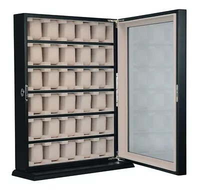 Damaged -Hand Made 30 Watch Cabinet Luxury Case Storage Display Box Jewellery 51 • $299.95