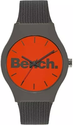 Bench Mens Watch With Orange Dial And Grey Silicone Strap BEG006BO • £21.99