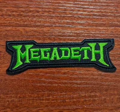 Megadeth Patch Green Logo Heavy Metal Rock Embroidered Iron On Patch 1.25x3.75  • $4.50