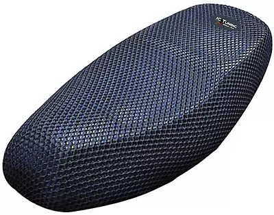 Size L Motorcycle Seat Cover Blue Anti-slip 3D Mesh Fabric • $10.20