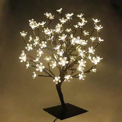£52.89 • Buy Best 72 LED Fairy Light Cherry Blossom Bonsai Style Christmas Tree Lamp Metal 