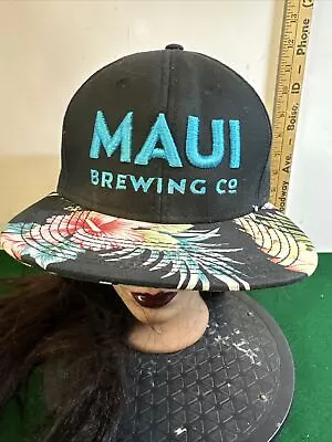 Maui Brewing Co. OTTO Snap Back Adjustable Hat Cap Black With Floral • $16