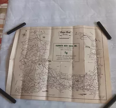 Vintage Map Cape Cod Mass 1950 • $20