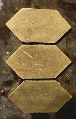 Antique Victorian Hall Floor Tile Taupe Dark Stone Hexagon Lozenge 6 X3  1of 199 • £4.50