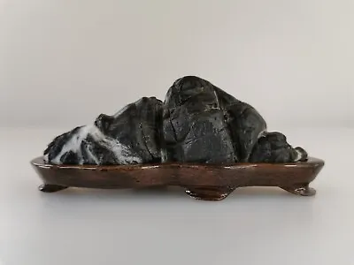 Suiseki Mountain And Waterfall Viewing Stone Bonsai Zen Japanese Abekawa 126g • $88