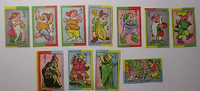 TIN WAH MATCH CO. Lot 11 CHINESE Matchbox Labels SNOW WHITE 7 DWARFS Dopey Witch • $49.99