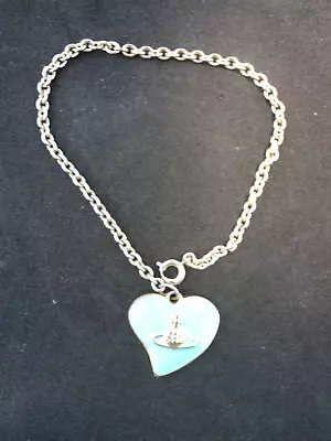 Vivienne Westwood Turquoise Heart Fragrance Chain Bracelet • $12.32