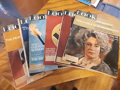 6x Vintage 1960s LOOK Magazine Lot See Descrip For Issue Dates/numbers • $9.49