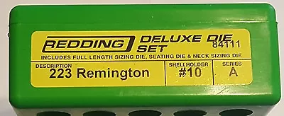 84111 Redding 3-die Deluxe (full Length/neck) Die Set - 223 Remington 5.56 - New • $119.99
