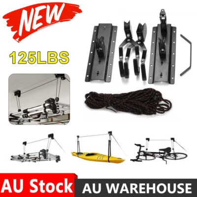 $31.95 • Buy Kayak Hoist Bike Lift Pulley System Boat Canoe Garage Shed Ceiling Storage Rack