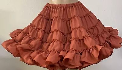 Pongee Square Dance Petticoat By Eva’s Petticoats Rust Fall Colors • $45