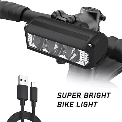 Waterproof Super Bright LED Bike Light USB Rechargeable Bicycle Front Headlight • $28.50