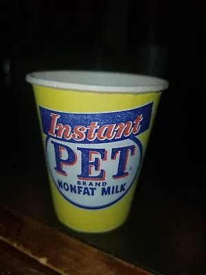 Vintage Original PET INSTANT FREE MILK Sale Sample Cup 1940s 1950s Unused • $3.99