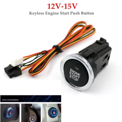 $21.75 • Buy 12V Car Keyless Engine Start Push Button Power Starter Ignition Switch Durable
