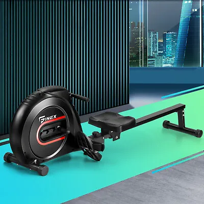 Finex Rowing Machine Rower Elastic Rope Resistance Exercise Home Gym Cardio • $219.90