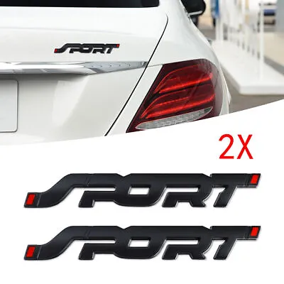 2×Car Metal 3D SPORT Logo Emblem Badge Sticker Trunk Bumper Decal Accessories US • $4.99