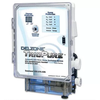 DelZone TrioPure Ozonator W- Salt Chlorine Generator - Up To 25000 Gallons • $1000