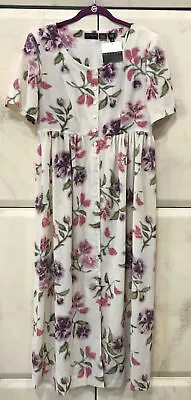 Vintage (?)  NWT   LIZ CLAIBORNE   Button Front Floral Long Dress  Womens  Sz 10 • $19.99