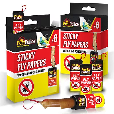 Fly Catcher Insect Trap Killer Bug Flies Wasp Sticky Paper Strong Glue Roll Tape • £4.99