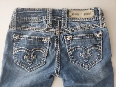 $29.99 • Buy Rock Revival Buckle Alanis Boot Cut STRETCH Jeans Sz 25 X 30  