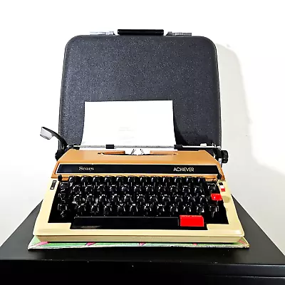 Sears Achiever Manual Portable Typewriter W/ Hard Case Vintage 1970s Works • $126.43