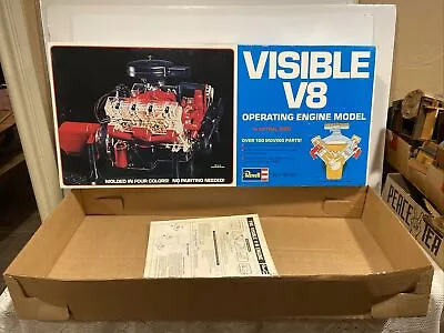 $34 • Buy Vintage 1977 Revell Visible V8 Engine Model Kit - Box Only W/Instructions