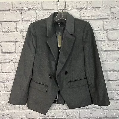 J. Crew Going Out Blazer In Heather Grey Wool Blend Size 6P • $157.29