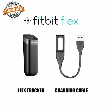 ORIGINAL FITBIT Flex Tracker And Charging Cable FB401TCC-CS Fitness • $14.99