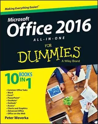 Office 2016 All-in-One For Dummies By Peter Weverka (English) Paperback Book • $54.11