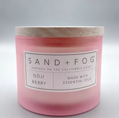 Sand + Fog Goji Berry 2-Wick Candle 12 Oz. Made W/ Essential Oils New Fast Ship • £33.73