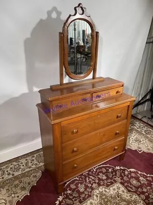 Antique Dresser With Mirror  • $225.95