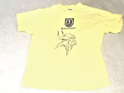 Vintage Hanes McDonalds Cotton Yellow T Shirt XL (40-46) MN VIKINGS • $5.50