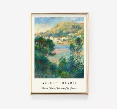 Auguste Renoir - View Of Monte Carlo From Cap Martin 1884 | Vintage Print • $220