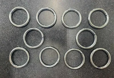 Lot 10 Metal O-rings Welded Nickel Plated STEEL - 2  OD  And 1.5  Id • $14.95