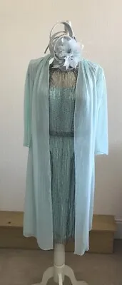 £225 • Buy Veni Infantino Mother Of The Bride Mint Green Art Deco Style Dress And Coat