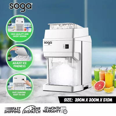 SOGA 300 Watts Electric Ice Shaver Crusher Slicer Snow Cone Maker Commercial • $729.90