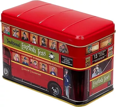 New English Teas London Bus Tea Tin With 25 English Breakfast Teabags • £7.61