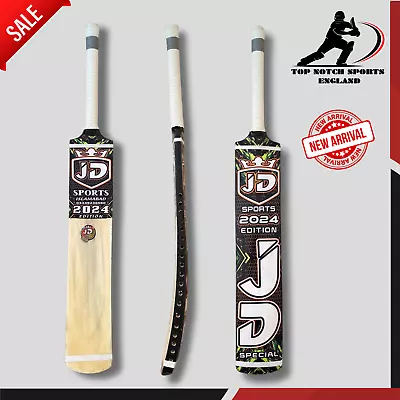 2024 JD Tape Ball BAT Cricket Wood Bat Adult Tennis Soft BALL Bat Grip • £36.87