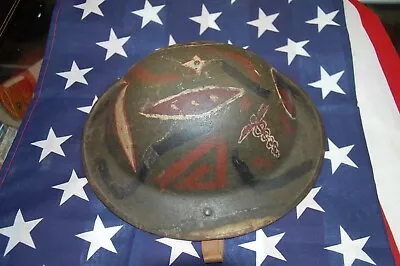 WWI US M1917 7th Division Doughboy Helmet - AA13 • $500