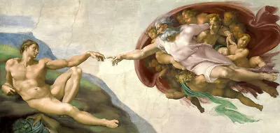 Creation Of Adam By Michelangelo Oil Painting Giclee Printed On Canvas P807 • $9.99