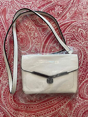 Women’s White Pebble Leather Crossbody Purse BOTKIER  NEW YORK • $30