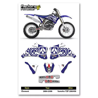 2006-2009 YAMAHA YZF 250-450 Dirt Bike Graphics Kit Motocross Graphics Decal • $79.99