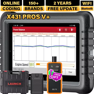 Launch X431 PROS OBD2 Scanner Diagnostic Tool Bidirectional Key Coding Key TPMS • $709