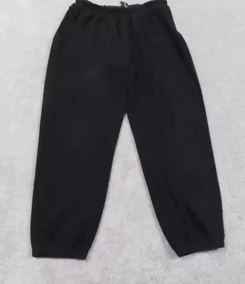 Eddie Bauer Fleece Sweatpants Adult Mens Size Large Black Polartec • $14.88