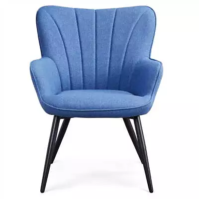 Upholstered Fabric Modern Accent Chair Blue • $119.98